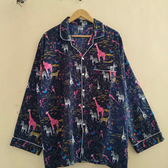 Pajamas Set, Soft Cotton Night Suit, Floral Print Pajamas, Pure Cotton Pj's, Indian Cotton,Night Wear, Gift for her, Bridesmaid Pj sets - 9