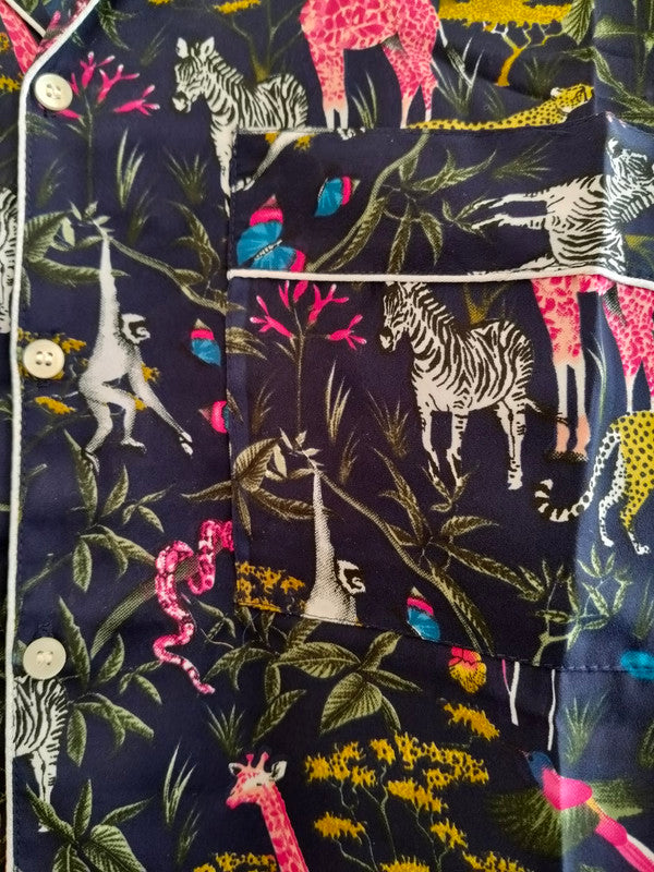 Pajamas Set, Soft Cotton Night Suit, Floral Print Pajamas, Pure Cotton Pj's, Indian Cotton,Night Wear, Gift for her, Bridesmaid Pj sets - 9