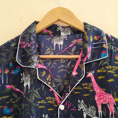 Pajamas Set, Soft Cotton Night Suit, Floral Print Pajamas, Pure Cotton Pj's, Indian Cotton,Night Wear, Gift for her, Bridesmaid Pj sets - 9