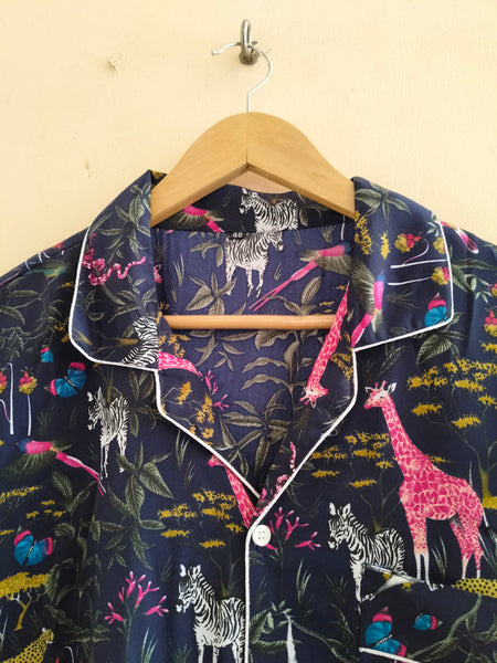 Pajamas Set, Soft Cotton Night Suit, Floral Print Pajamas, Pure Cotton Pj's, Indian Cotton,Night Wear, Gift for her, Bridesmaid Pj sets - 9