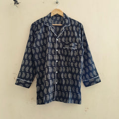 Pajamas Set, Soft Cotton Night Suit, Floral Print Pajamas, Pure Cotton Pj's, Indian Cotton,Night Wear, Gift for her, Bridesmaid Pj sets - 8