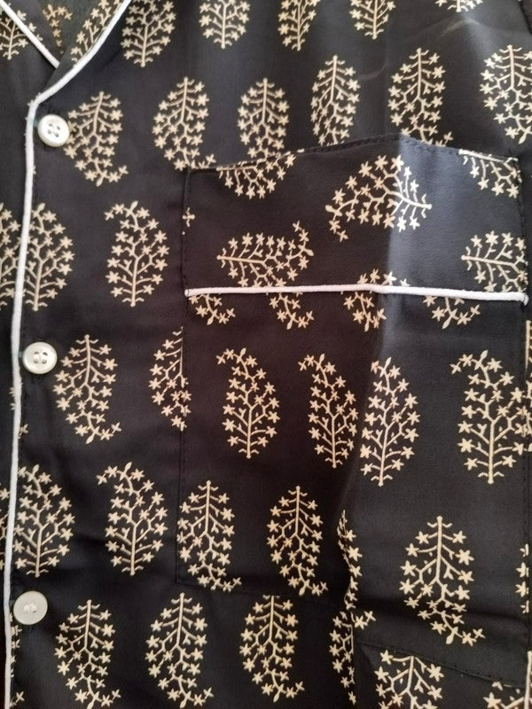 Pajamas Set, Soft Cotton Night Suit, Floral Print Pajamas, Pure Cotton Pj's, Indian Cotton,Night Wear, Gift for her, Bridesmaid Pj sets - 8