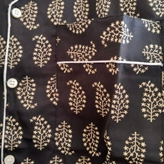 Pajamas Set, Soft Cotton Night Suit, Floral Print Pajamas, Pure Cotton Pj's, Indian Cotton,Night Wear, Gift for her, Bridesmaid Pj sets - 8