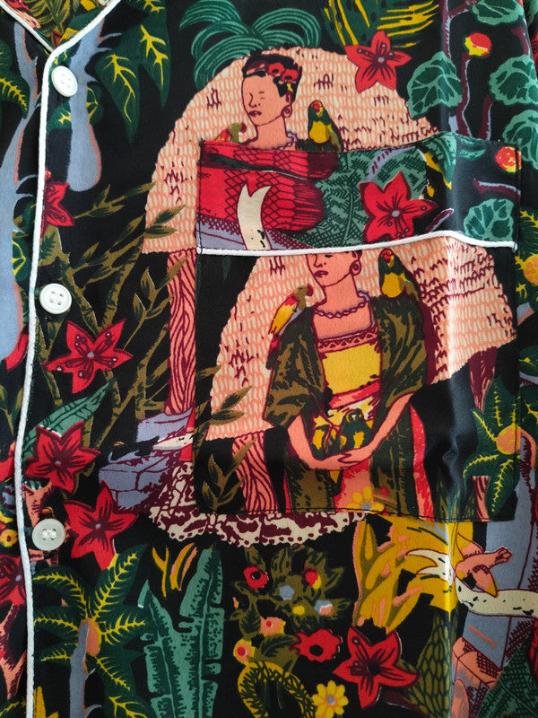 Pajamas Set, Soft Cotton Night Suit, Floral Print Pajamas, Pure Cotton Pj's, Indian Cotton,Night Wear, Gift for her, Bridesmaid Pj sets - 7