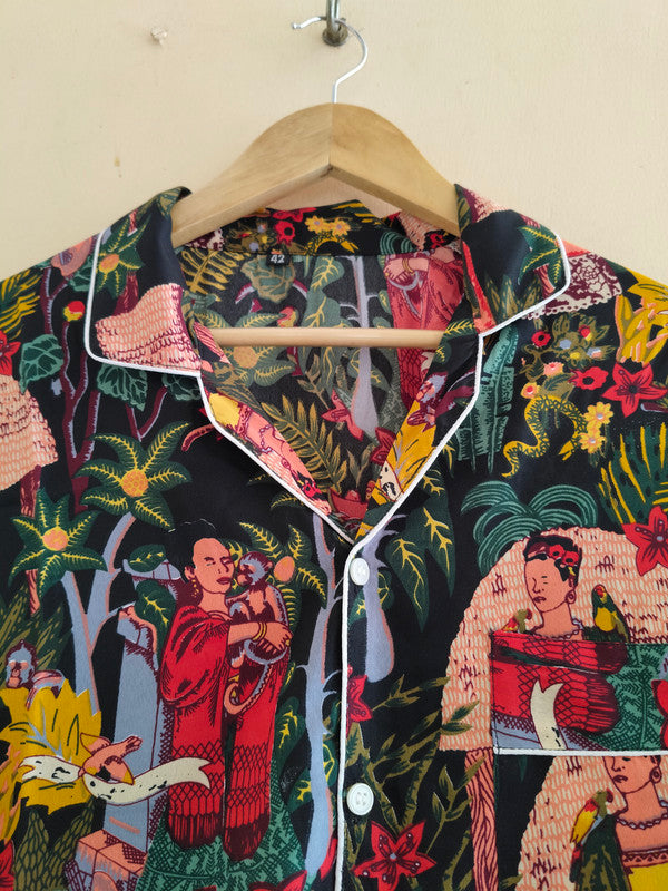 Pajamas Set, Soft Cotton Night Suit, Floral Print Pajamas, Pure Cotton Pj's, Indian Cotton,Night Wear, Gift for her, Bridesmaid Pj sets - 7