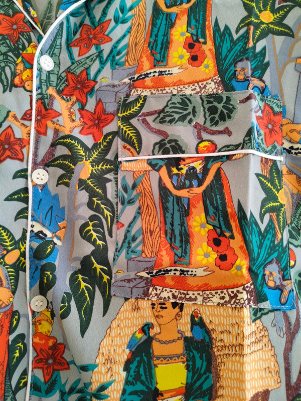 Pajamas Set, Soft Cotton Night Suit, Floral Print Pajamas, Pure Cotton Pj's, Indian Cotton,Night Wear, Gift for her, Bridesmaid Pj sets - 4