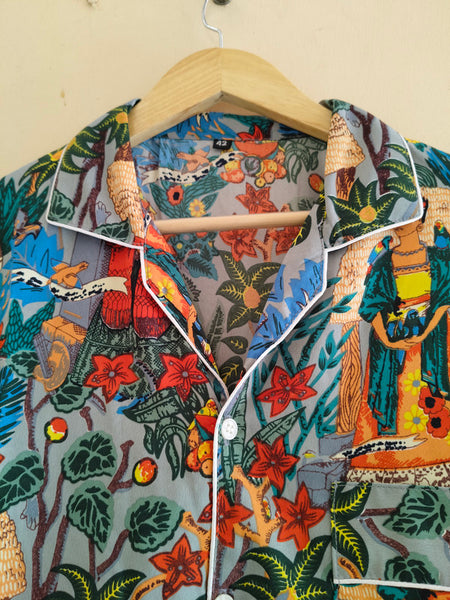 Pajamas Set, Soft Cotton Night Suit, Floral Print Pajamas, Pure Cotton Pj's, Indian Cotton,Night Wear, Gift for her, Bridesmaid Pj sets - 4