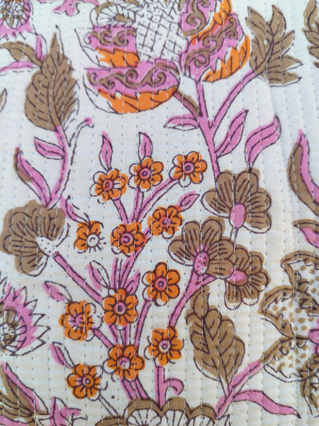 Quilted Jhola Bag, Cotton Quilted Tote Bags, Handmade Quilted Printed Market Bag, Tote Shopping Bag, Hippie Bag, Market Bag, Tote Bags