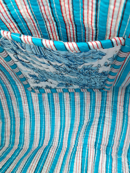 Cotton Quilted Overnight Bag | Cotton Travel Bag | Cotton Overnight Bag | Travel Bag | Weekender Bag | Travel Duffel Bag | Changing Bag