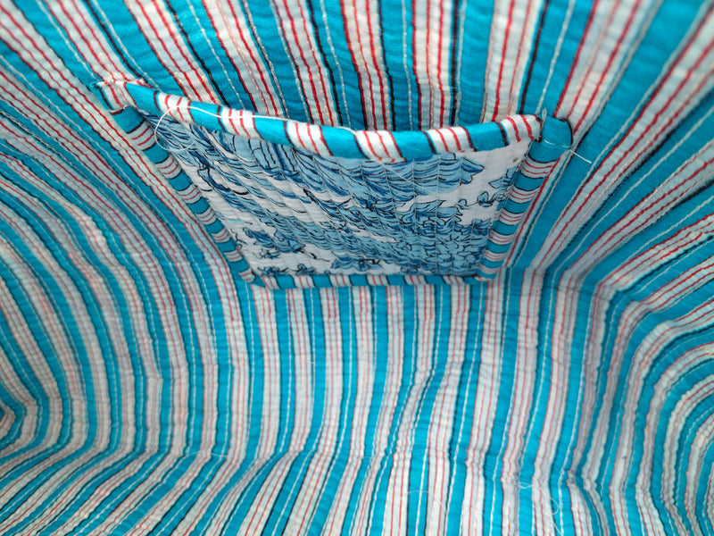 Cotton Quilted Overnight Bag | Cotton Travel Bag | Cotton Overnight Bag | Travel Bag | Weekender Bag | Travel Duffel Bag | Changing Bag