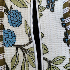 Carryall Handmade Cotton Quilted Tote-Beautiful Block Print Design, Eco-Friendly & Versatile Shopper Bag, Women's Canvas Bag, Perfect Gift