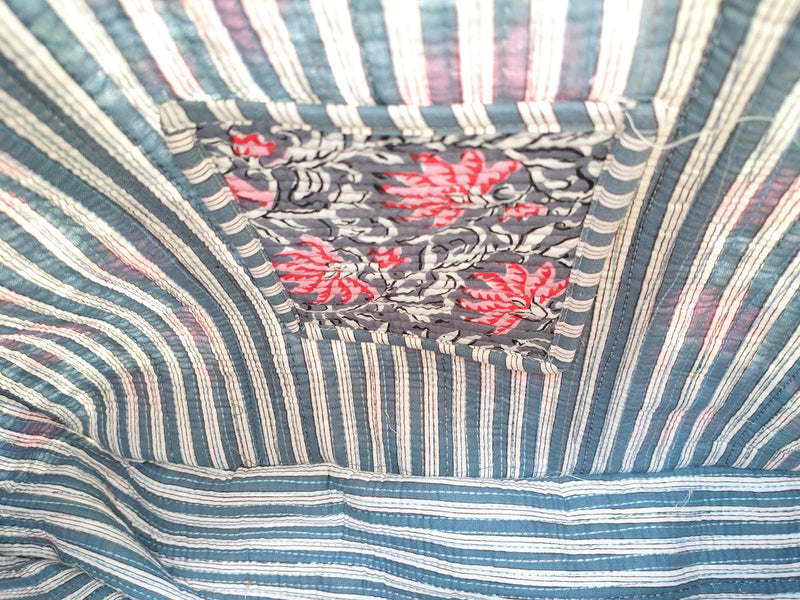 Women Shopping Bag, Cotton Quilted Tote Bag, Indian Handmade Bag, Party Bag, Large Market Bag, Shoulder Bag, Beach Bag, Eco Friendly Tote - 1