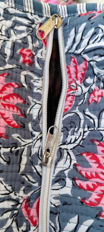 Women Shopping Bag, Cotton Quilted Tote Bag, Indian Handmade Bag, Party Bag, Large Market Bag, Shoulder Bag, Beach Bag, Eco Friendly Tote - 1