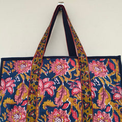 Handmade Patchwork Tote Bag, Indian Making Quilted Tote Bags, Eco Friendly Boho Shopper Bags, Vintage Shoulder Bag, Women's