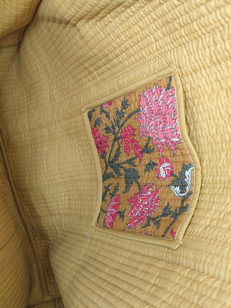 New Cotton Quilted Hand Block Printed Large Tote Bag Floral Printed Eco friendly Travelling Grocery Shopping Handmade Boho bag For Women