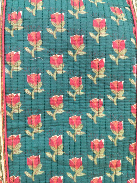 Eco-friendly premium Quilted Cotton Hand printed Reversible Large Tote bags/Large Cotton Weekender Travel Bag/Beach bag/Carrying Kids items - 2