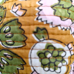 Large Quilted Makeup Bag Cosmetic Vanity Case / Cotton Travel Storage Bag / Opens Flat for Easy Access Toiletry Bag Bridal Shower Gift - 1