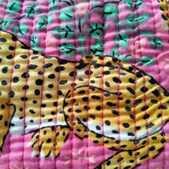 Set of 3 Black Floral Quilted Makeup Bags - Hand Block Printed Toiletry & Travel Pouch Set for Women - 12