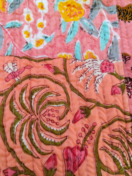 Cotton Quilt Patchwork Backpack Cotton Indian Laptop Bag Hand Bohemian Hippie Tote Backpack cotton patch work tote bag reversible bag - 6