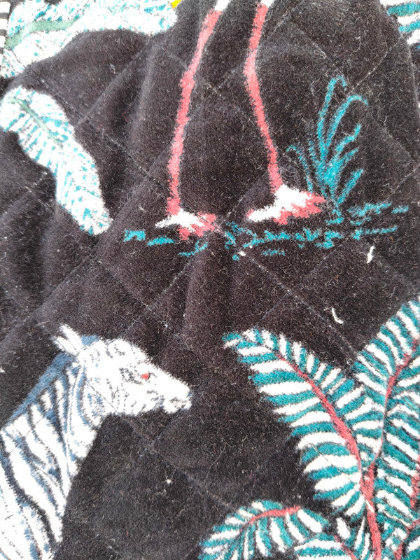 Velvet Green Jangal Printed Tote Reversible Large Tote Bag Eco friendly Sustainable Sturdy Grocery Shopping Handmade Boho bag