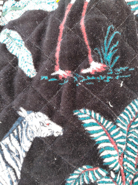 Velvet Green Jangal Printed Tote Reversible Large Tote Bag Eco friendly Sustainable Sturdy Grocery Shopping Handmade Boho bag