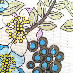 Quilted cotton handprinted reversible large floral patch work stripe tote bag eco friendly Sturdy Grocery Shopping Artist Boho - 37