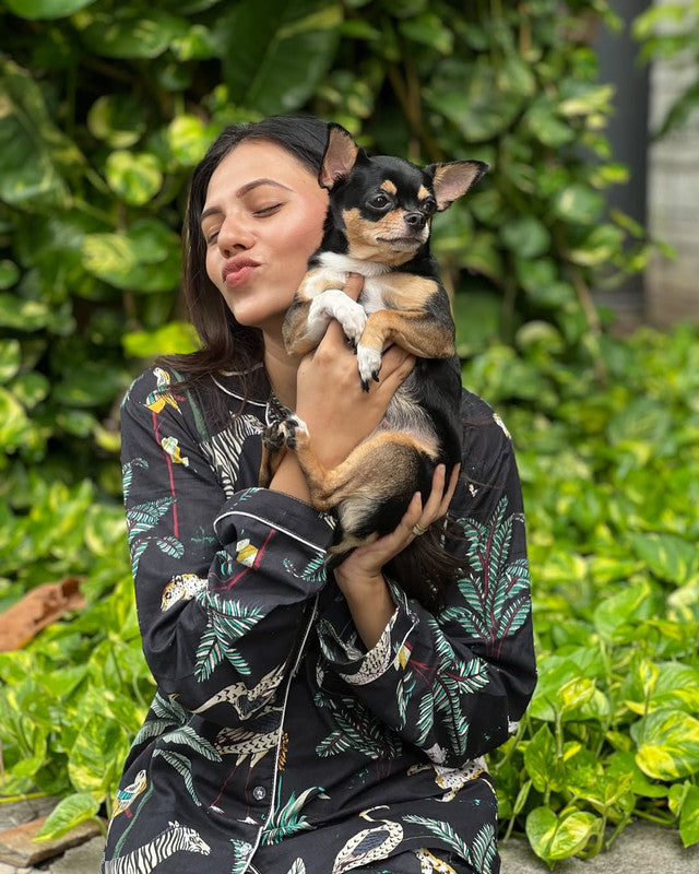 Women's Floral Long Sleeve Pajama Set Cozy Sleepwear Gift for Her - 2