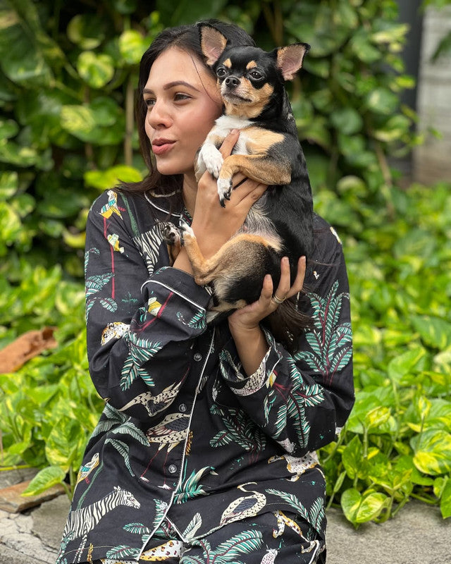 Women's Floral Long Sleeve Pajama Set Cozy Sleepwear Gift for Her - 2