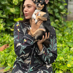 Women's Floral Long Sleeve Pajama Set Cozy Sleepwear Gift for Her - 2