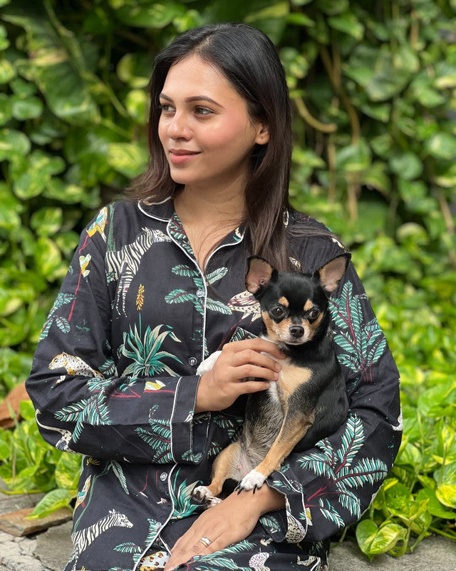 Women's Floral Long Sleeve Pajama Set Cozy Sleepwear Gift for Her - 2