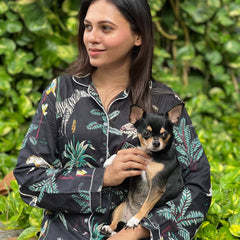 Women's Floral Long Sleeve Pajama Set Cozy Sleepwear Gift for Her - 2