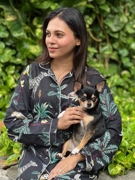 Women's Floral Long Sleeve Pajama Set Cozy Sleepwear Gift for Her - 2