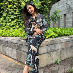 Women's Floral Long Sleeve Pajama Set Cozy Sleepwear Gift for Her - 2