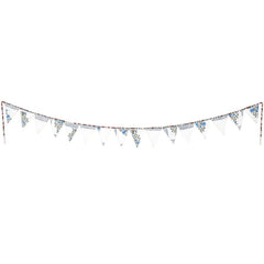 Recycled Bunting - SALE Handmade Sari Off Cuts, Eco-Friendly Decoration, Unique Colorful Flags, Vibrant Garden Garland - 1