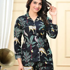 Pajamas Set, Soft Cotton Night Suit, Floral Print Pajamas, Pure Cotton Pj's, Indian Cotton,Night Wear, Gift for her, Bridesmaid Pj sets,