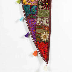 Traditional Vintage Patchwork Toran Boho Door Hanging, Bandhanwar, Window Valance with Embroidery - 5 - kraafty-com