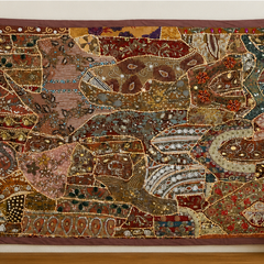 Large Cotton Wall Tapestry — Khambhadiya Boho Bedroom Brown Decor