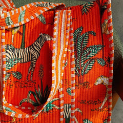 Women Shopping Bag, Cotton Quilted Tote Bag, Indian Handmade Bag, Party Bag, Large Market Bag, Shoulder Bag, Beach Bag, Eco Friendly Tote - 7