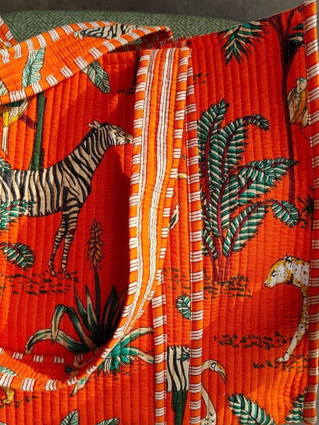 Women Shopping Bag, Cotton Quilted Tote Bag, Indian Handmade Bag, Party Bag, Large Market Bag, Shoulder Bag, Beach Bag, Eco Friendly Tote - 7