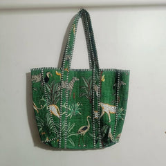 Jaipuri Print Tote Bag Indian Cotton Quilted Tote Bag Shopping Carry Bag Hand Bag Shoulder Market Daily Use Tote Bag
