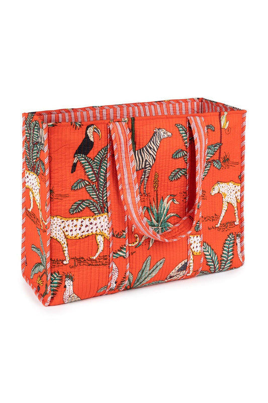 Women Shopping Bag, Cotton Quilted Tote Bag, Indian Handmade Bag, Party Bag, Large Market Bag, Shoulder Bag, Beach Bag, Eco Friendly Tote - 7