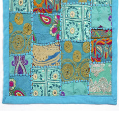 Indian Handmade Embroidery Patchwork Cotton Table Runner