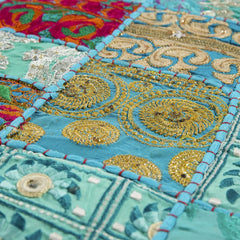 Indian Handmade Embroidery Patchwork Cotton Table Runner