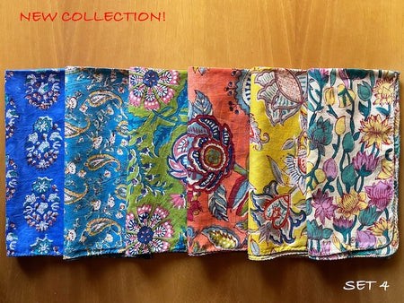 12 pcs of Dinner Napkin Set - Assorted Handmade Cloth Napkins for Everyday Use, Weddings & Parties