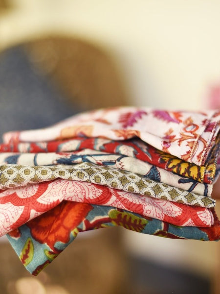 12 pcs of Dinner Napkin Set - Assorted Handmade Cloth Napkins for Everyday Use, Weddings & Parties