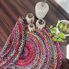 Natural Handcrafted Braided Jute Rug Rustic, Durable & Anti-Skid Carpet for Home Decor by The Home Talk - 4