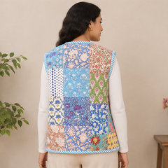 Cotton Kantha Quilt Multi Jacket for Women – Patchwork & Handmade - kraafty-com