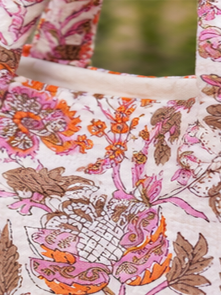 Handmade Quilted Cotton Tote Bag, Lightweight Shoulder Bag for Women