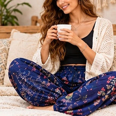 Boho Patchwork Harem Pants – Handmade Hippie Trousers for Yoga & Festivals - kraafty-com