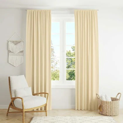 100% Cotton Curtains Coneflower Yellow for Living Room & Bedroom